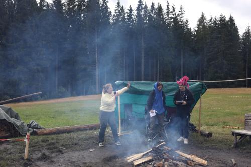 Singen am Lagerfeuer